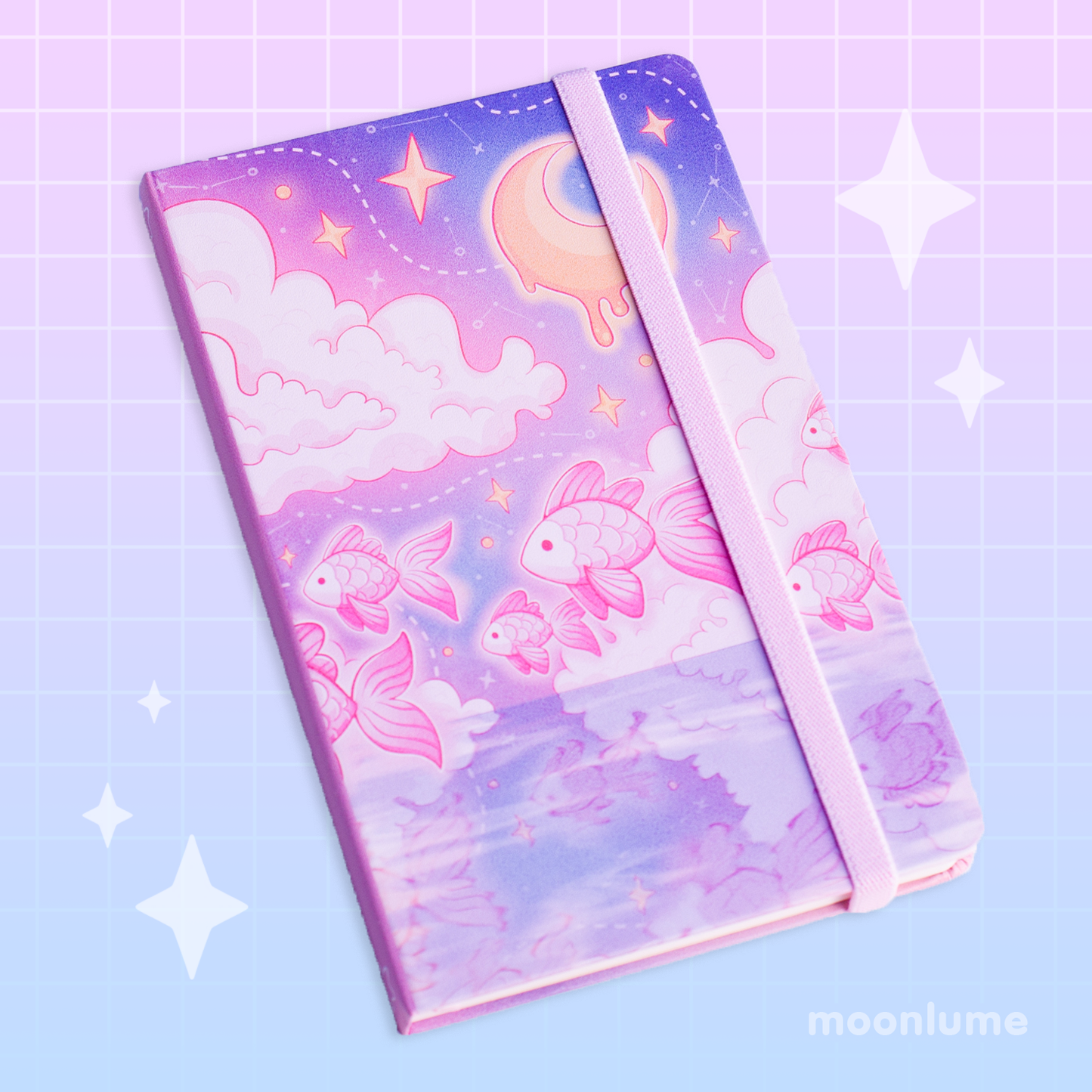 A5 hardcover notebook journal - Cosmic Swim