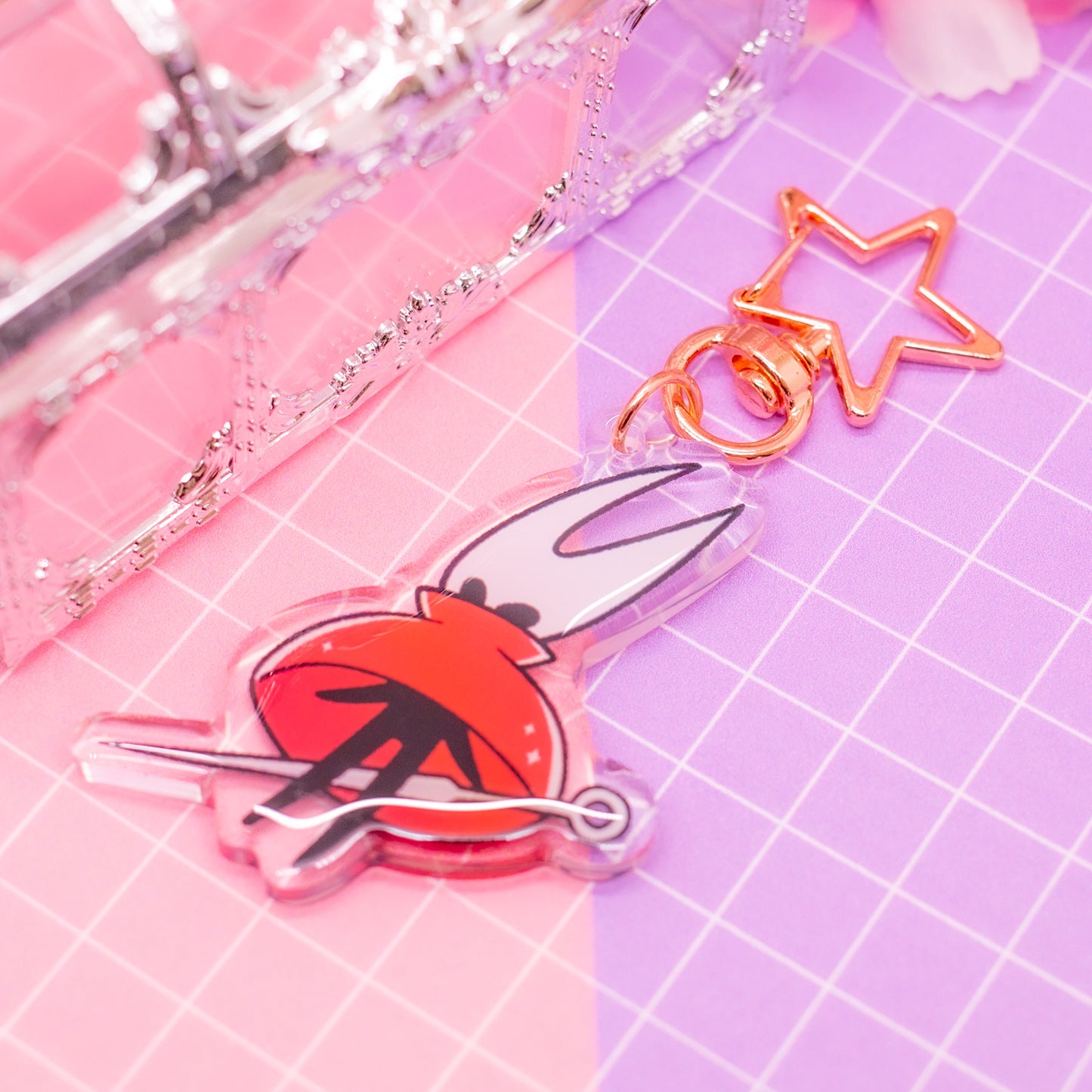 Silksong Floating Hornet acrylic charm / keychain