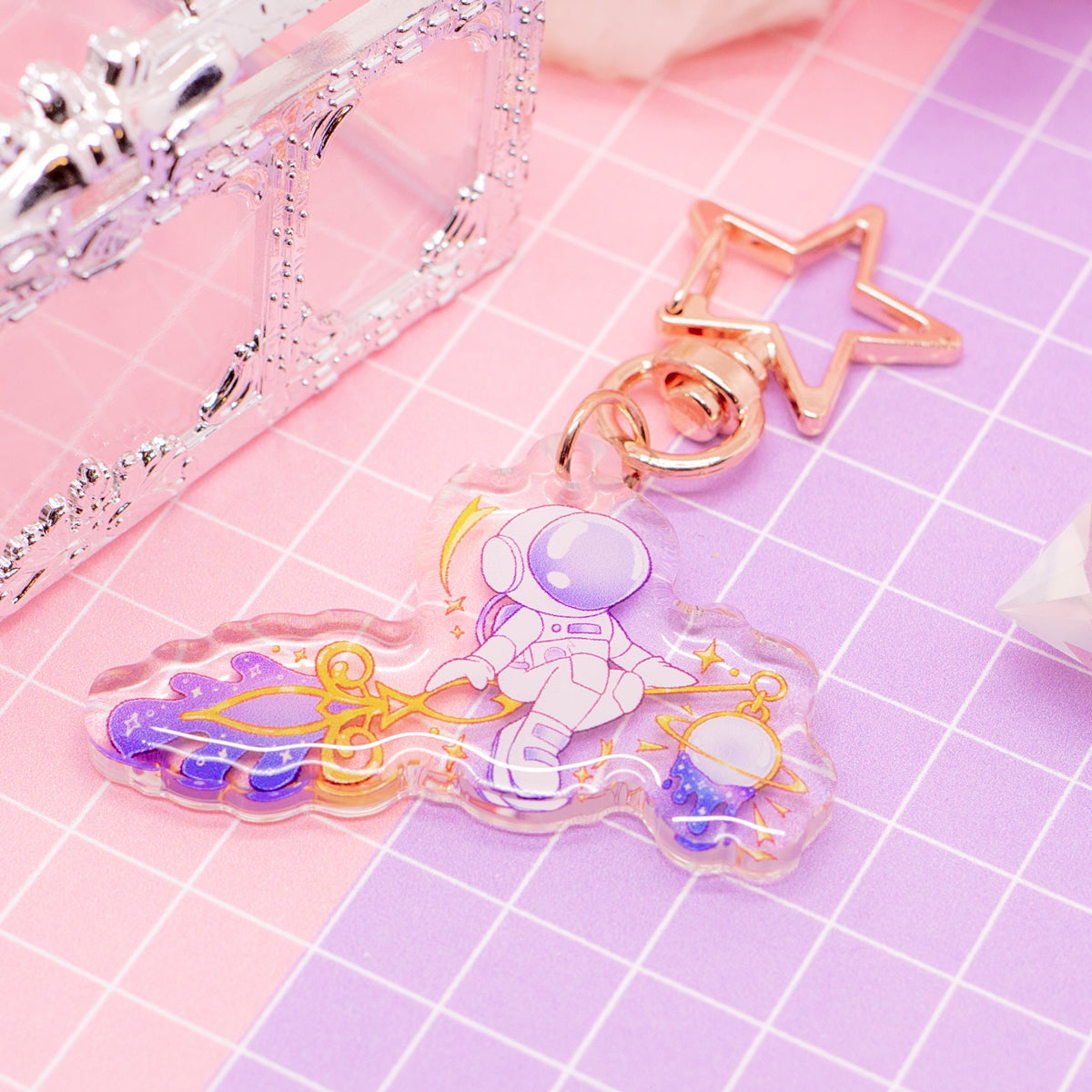 Spacetime Traveller - acrylic charm / keychain