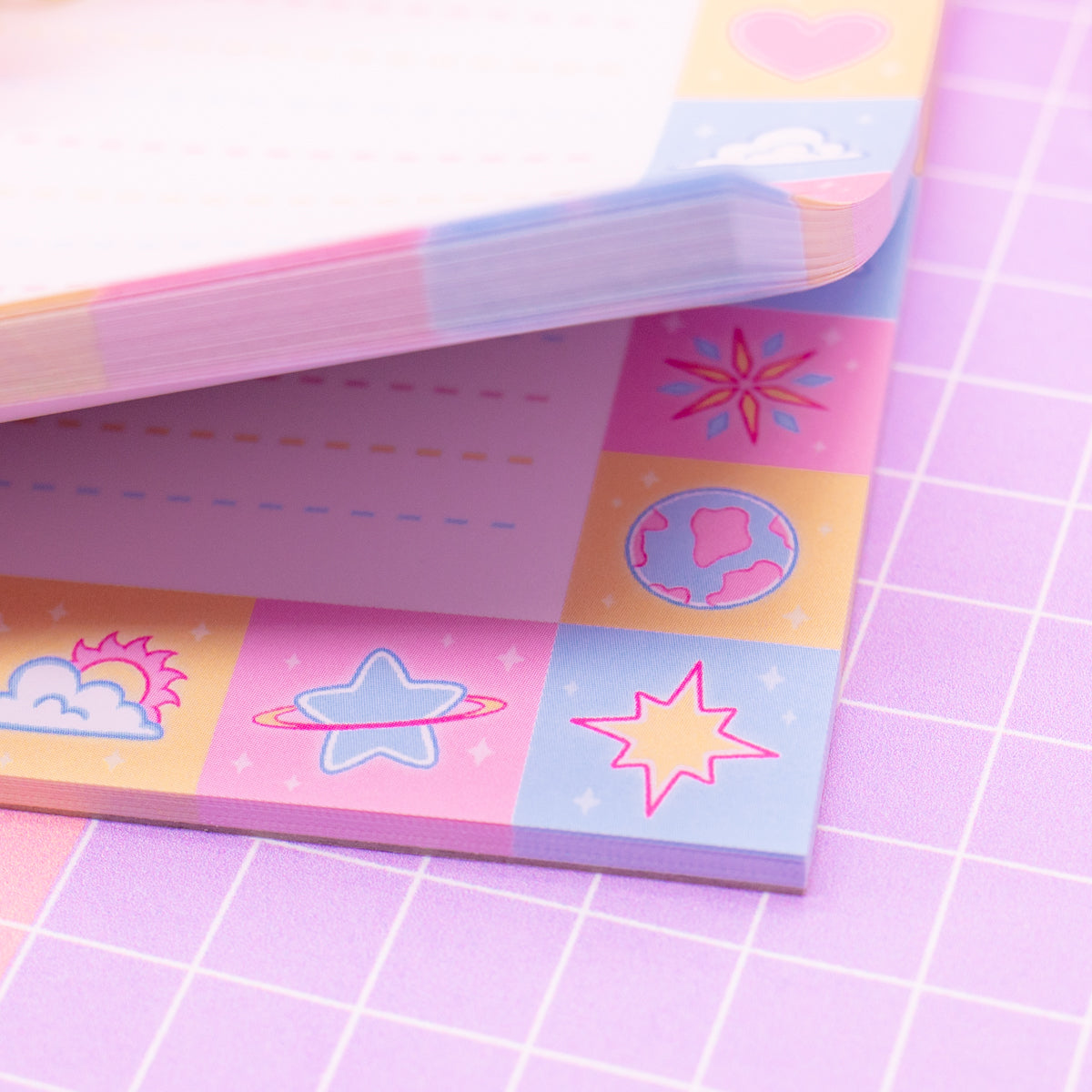 Celestial Pastels - A6 memo pad / notepad - 50 pages