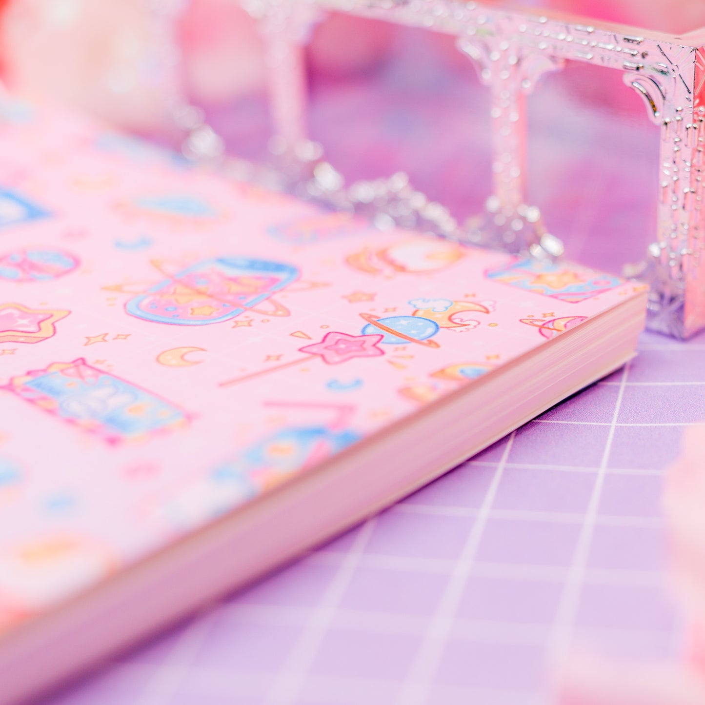 Re-usable sticker collecting book - Cosmic Snacks (A6)