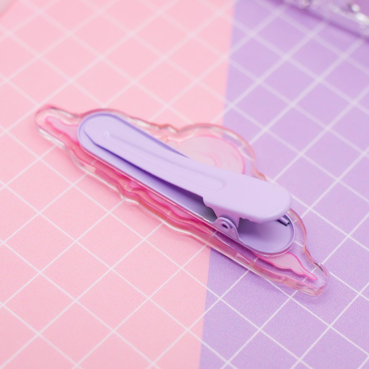 Starry Cloud acrylic hair clip (with glitter!)