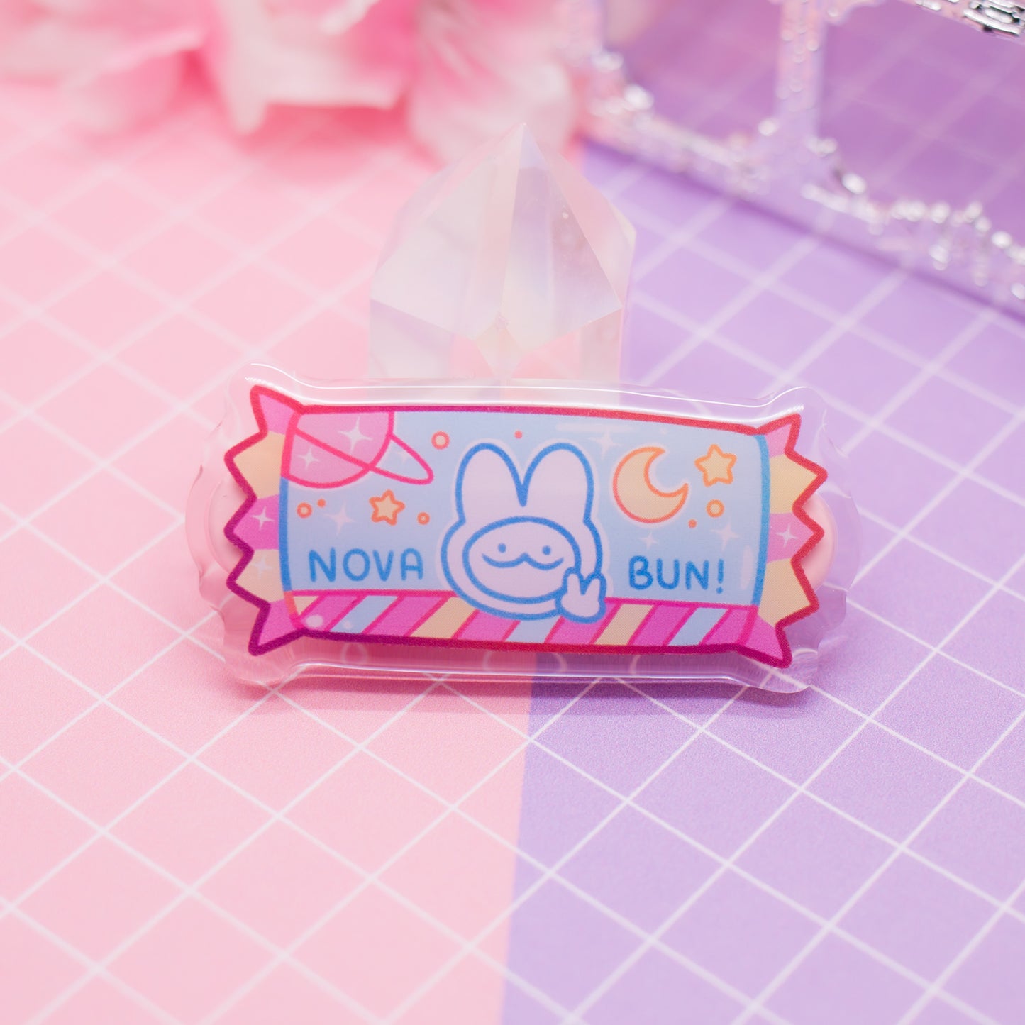 Nova Bun space snack acrylic hair clip
