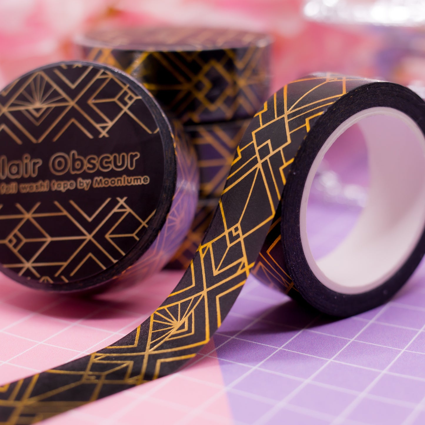 Art Deco Clair Obscur - gold foil washi tape