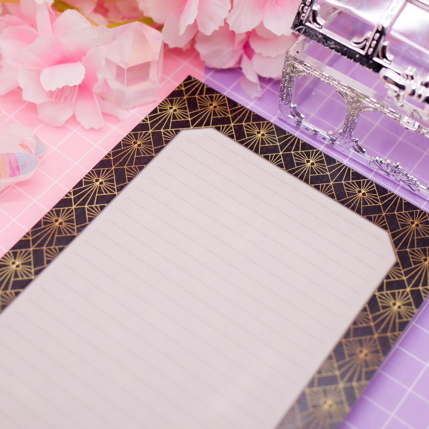 Art Deco Clair Obscur - A6 memo pad / notepad - 50 pages