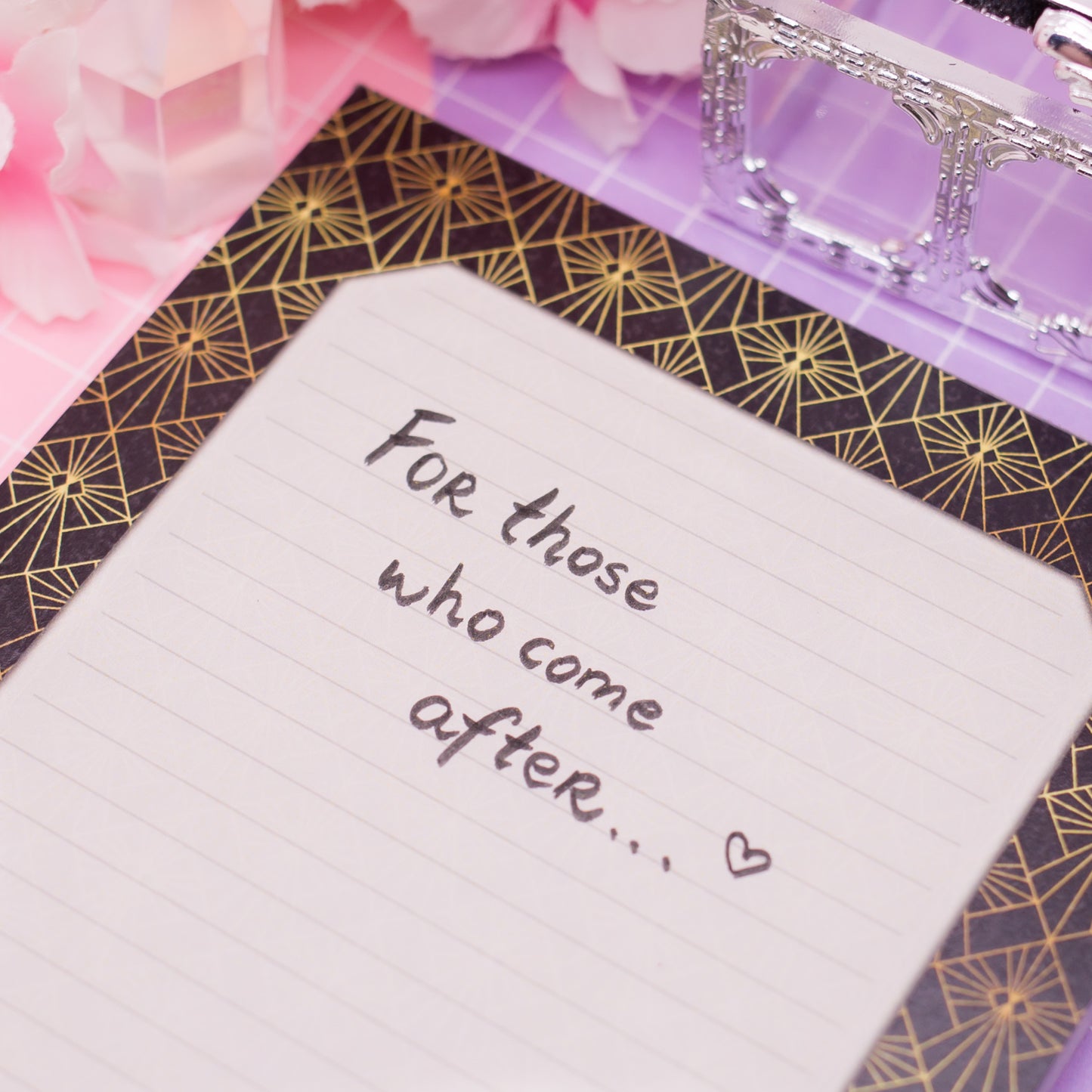 (B-GRADE) Art Deco Clair Obscur - A6 memo pad / notepad - 50 pages