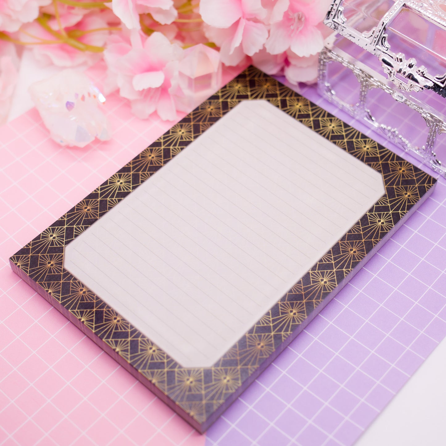 Art Deco Clair Obscur - A6 memo pad / notepad - 50 pages
