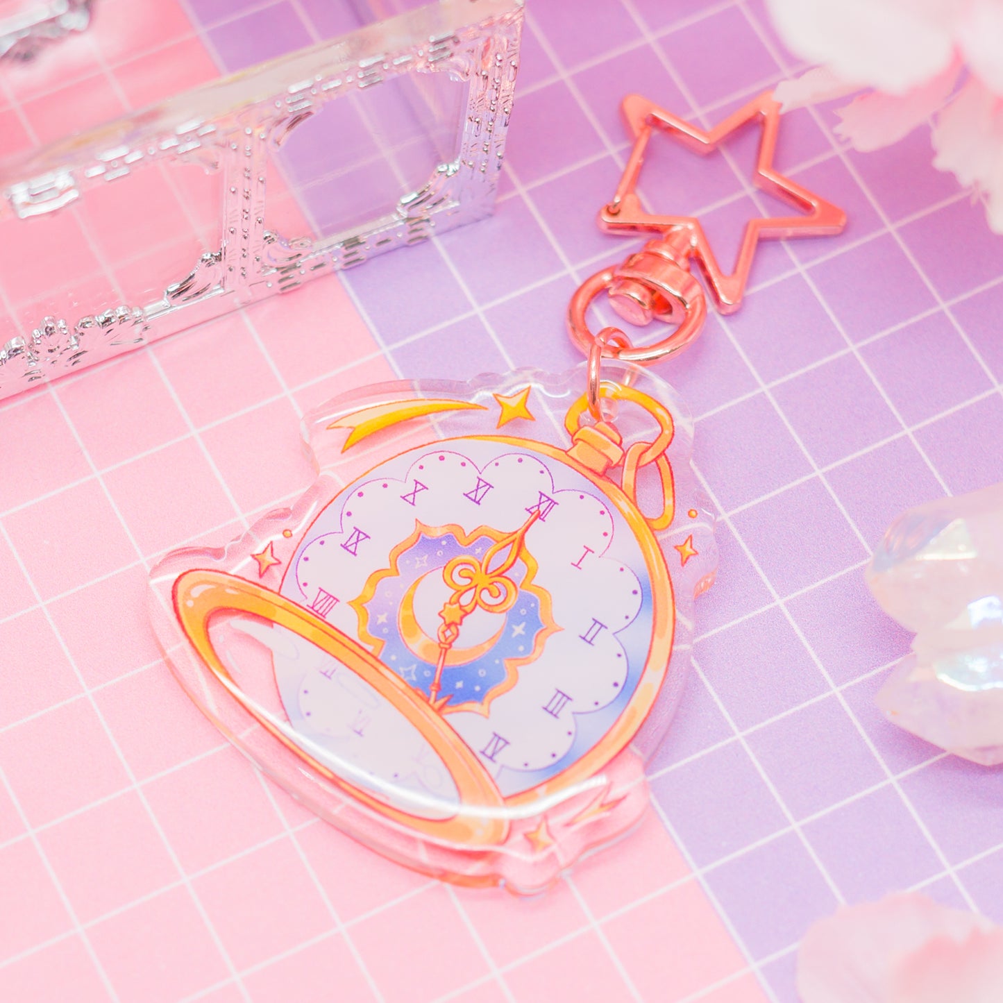 Cosmic Pocket Watch - acrylic charm / keychain