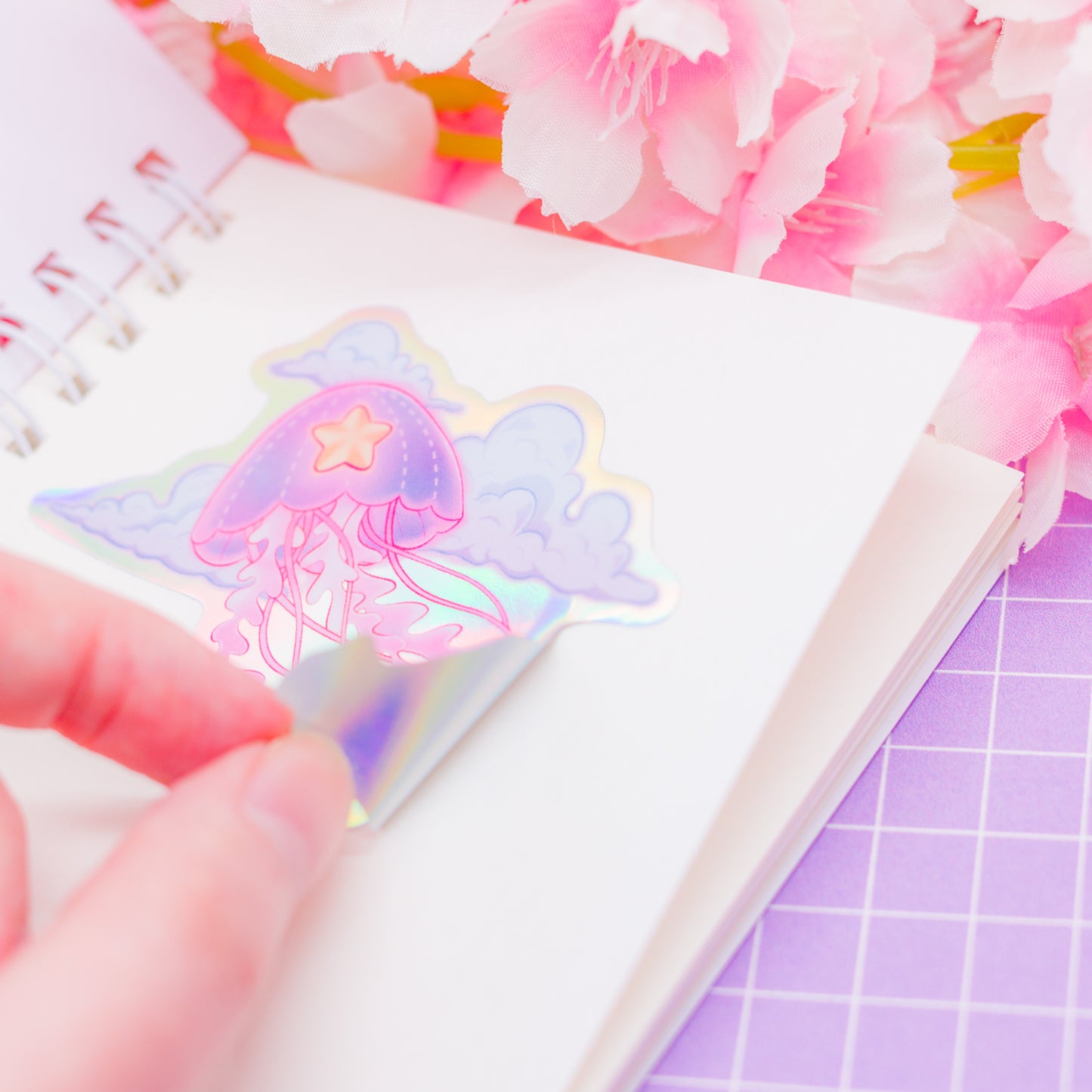 Re-usable sticker collecting book - Cosmic Swim (A6)