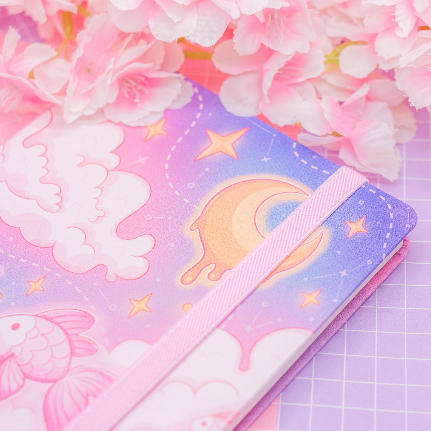 A5 hardcover notebook journal - Cosmic Swim