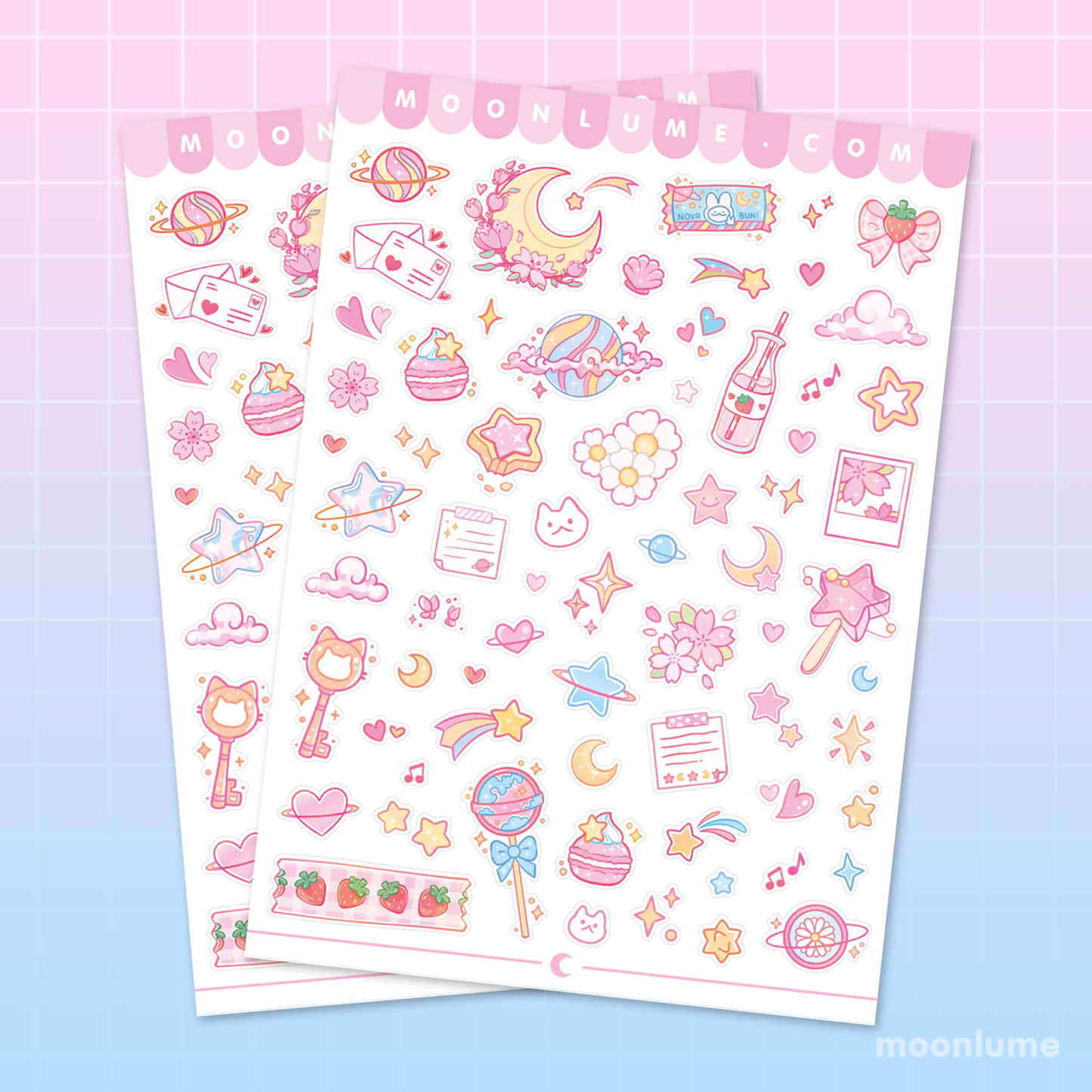 Pink Aesthetic - matte vinyl sticker sheet