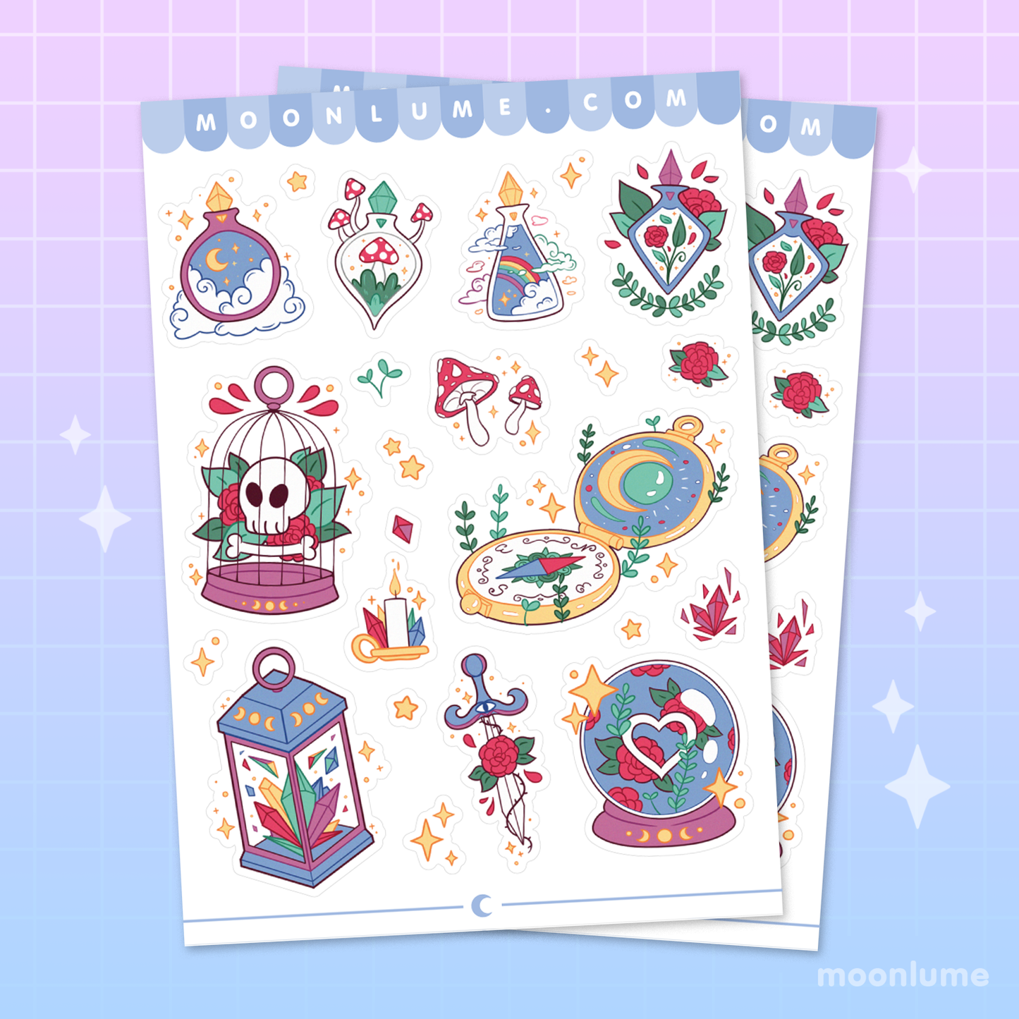 Night Market - matte vinyl sticker sheet