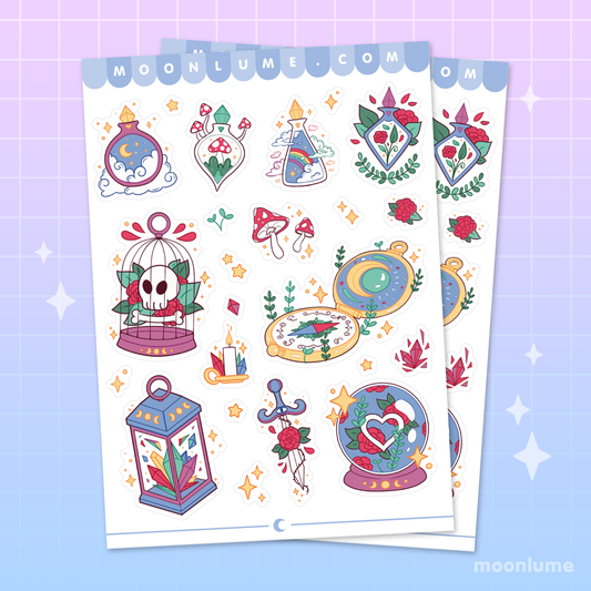 Night Market - matte vinyl sticker sheet