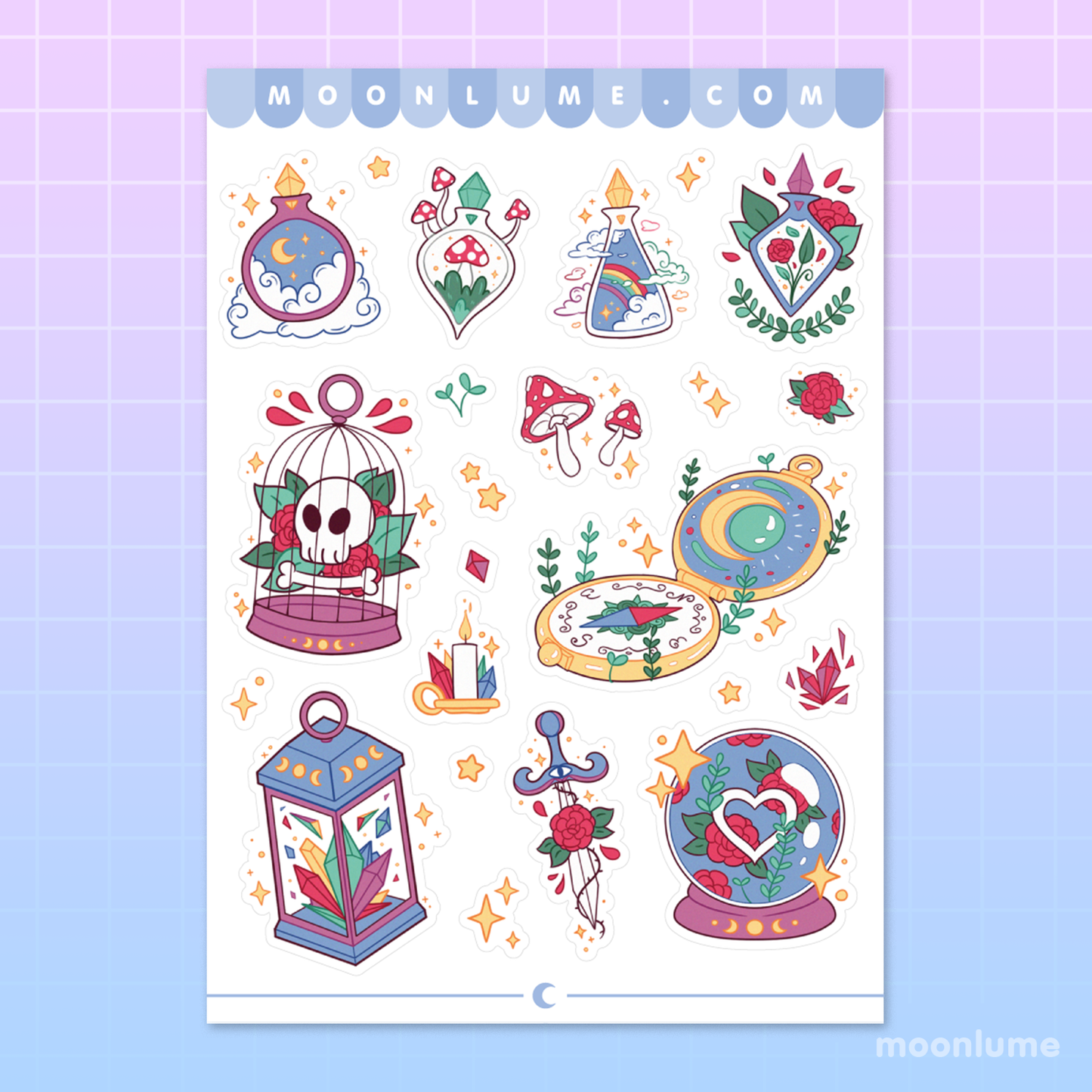 Night Market - matte vinyl sticker sheet
