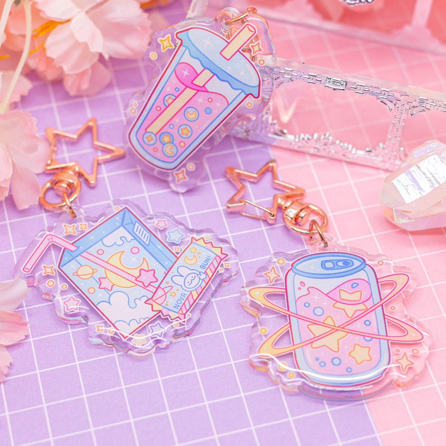 Cosmic Snacks - acrylic charm / keychain