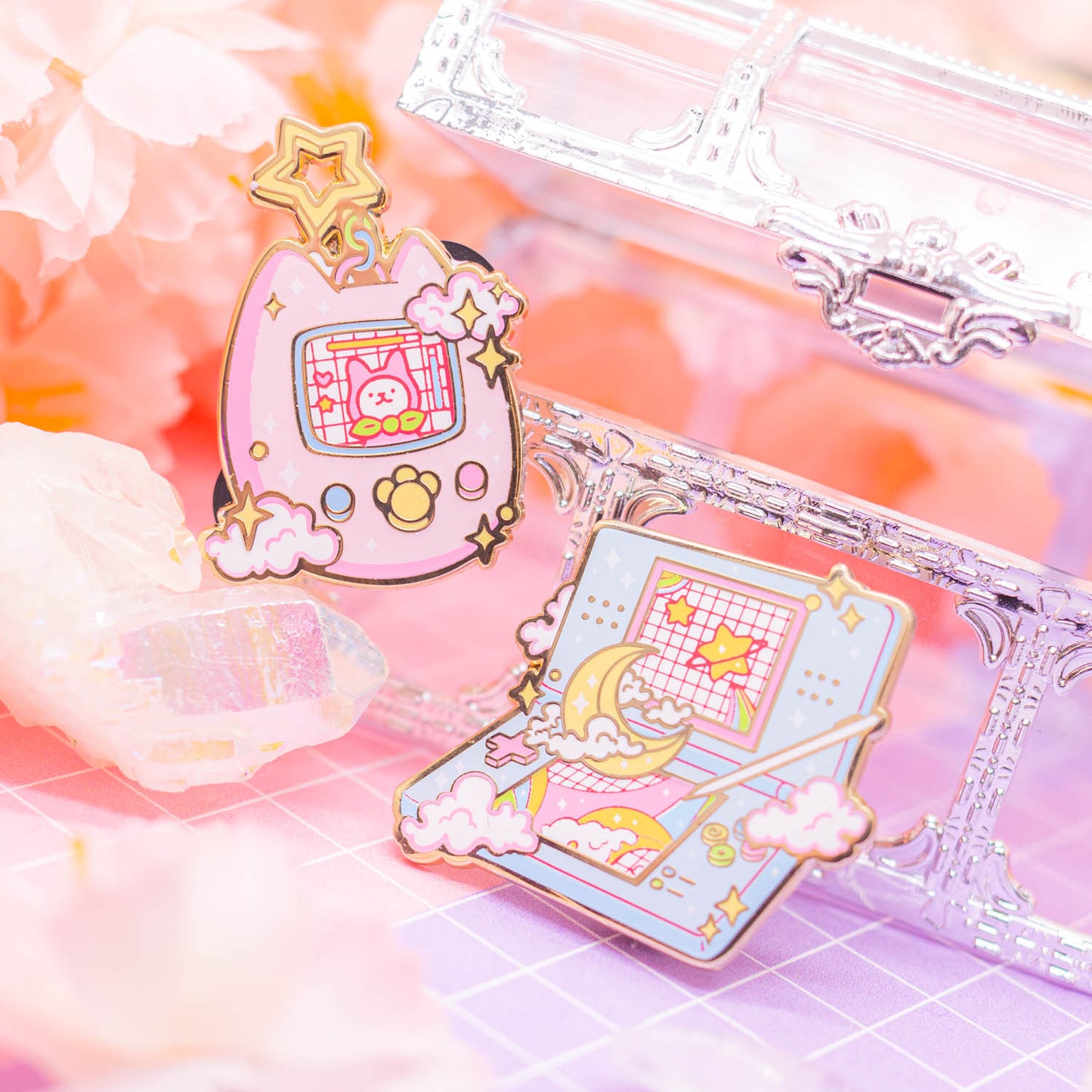 Retro Dream - CaTamagotchi enamel pin