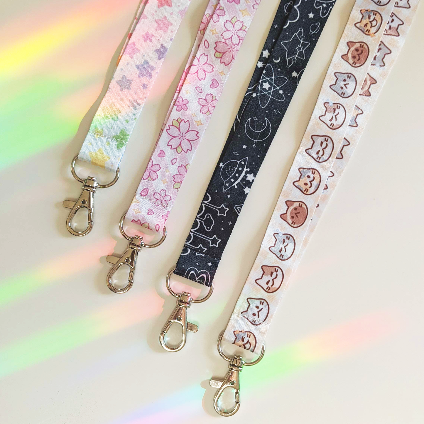Cats, cats, cats! - kitty themed lanyard with lobster clasp