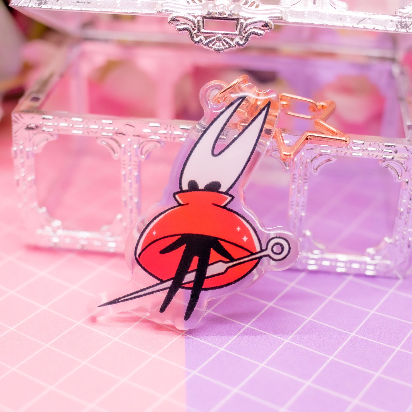 Silksong Floating Hornet acrylic charm / keychain