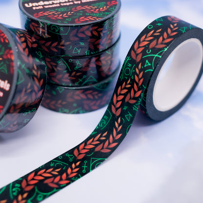Underworld Laurels - Hades 2 Melinoe inspired green foil washi tape