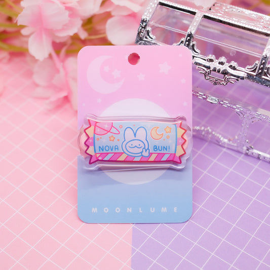 Nova Bun space snack acrylic hair clip