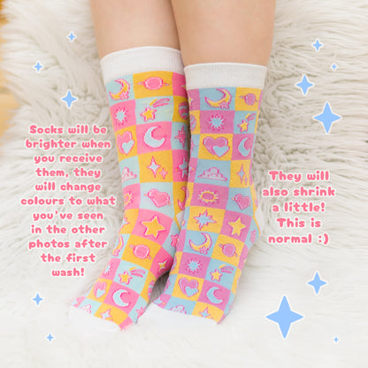 Celestial Pastels - B-GRADE crew socks