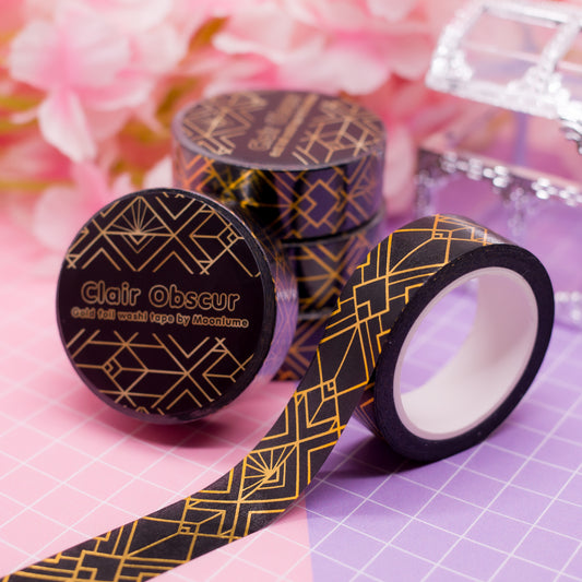 Art Deco Clair Obscur - gold foil washi tape