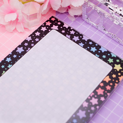 Rainbow Stars - A6 memo pad / notepad - 50 pages