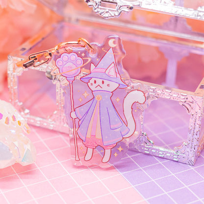 Cat Wizard - acrylic charm / keychain