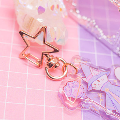 Cat Wizard - acrylic charm / keychain