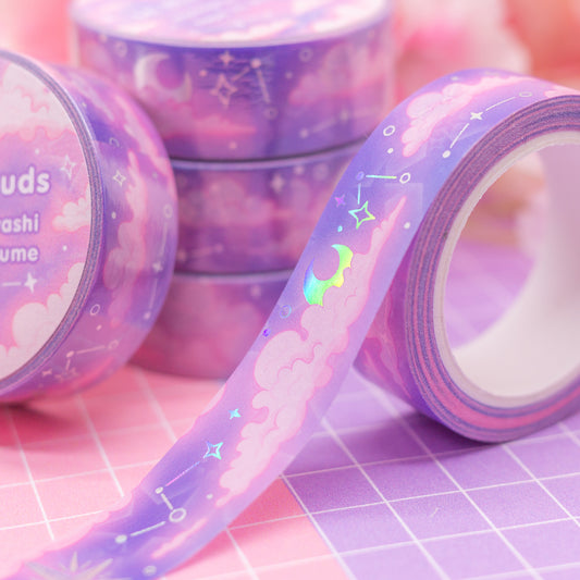 In the Clouds - holographic foil washi tape