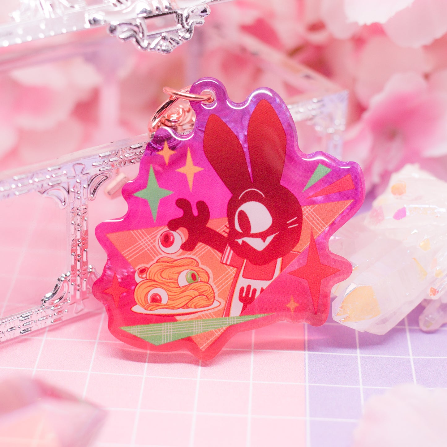 Spooky Town - Halloween Party - Chef Bunny acrylic charm / keychain