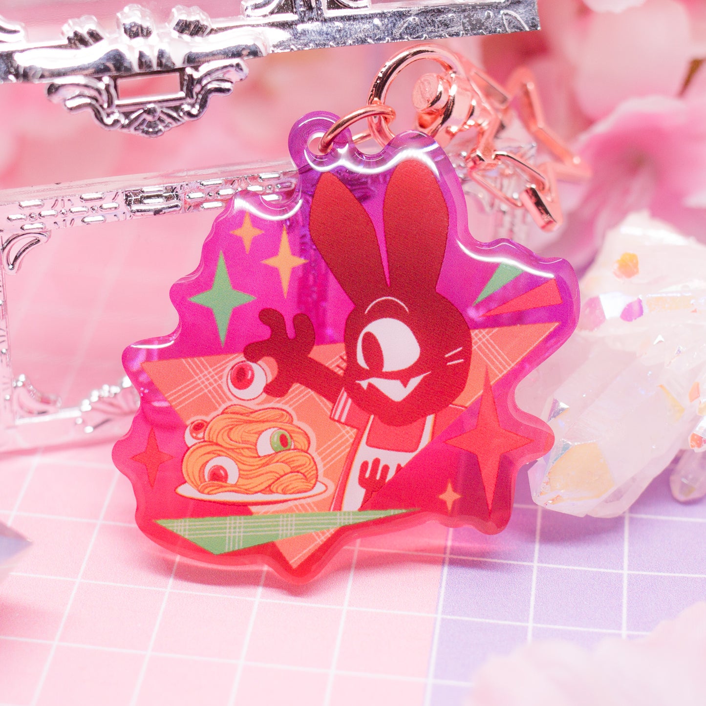 Spooky Town - Halloween Party - Chef Bunny acrylic charm / keychain