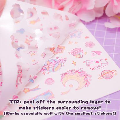 Pink Aesthetic - matte vinyl sticker sheet