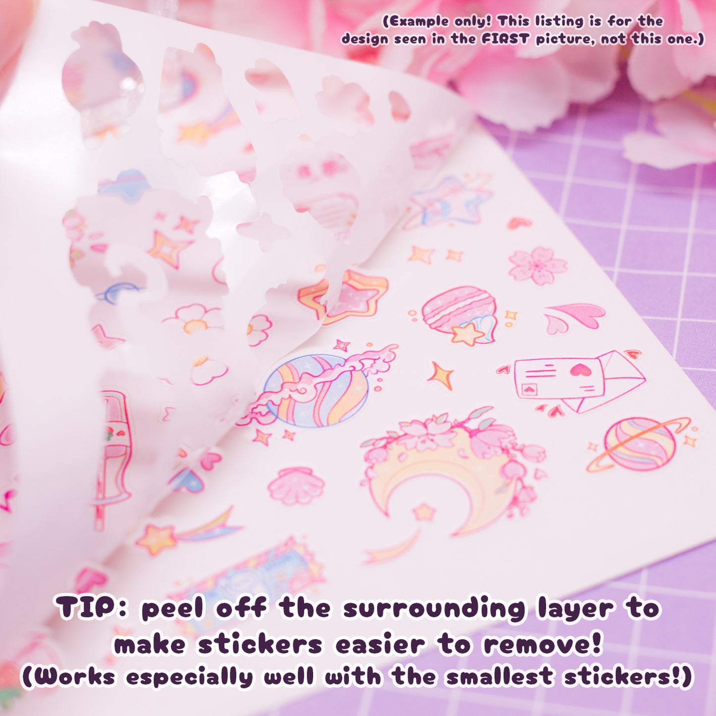 Celestial Stationery - matte vinyl sticker sheet