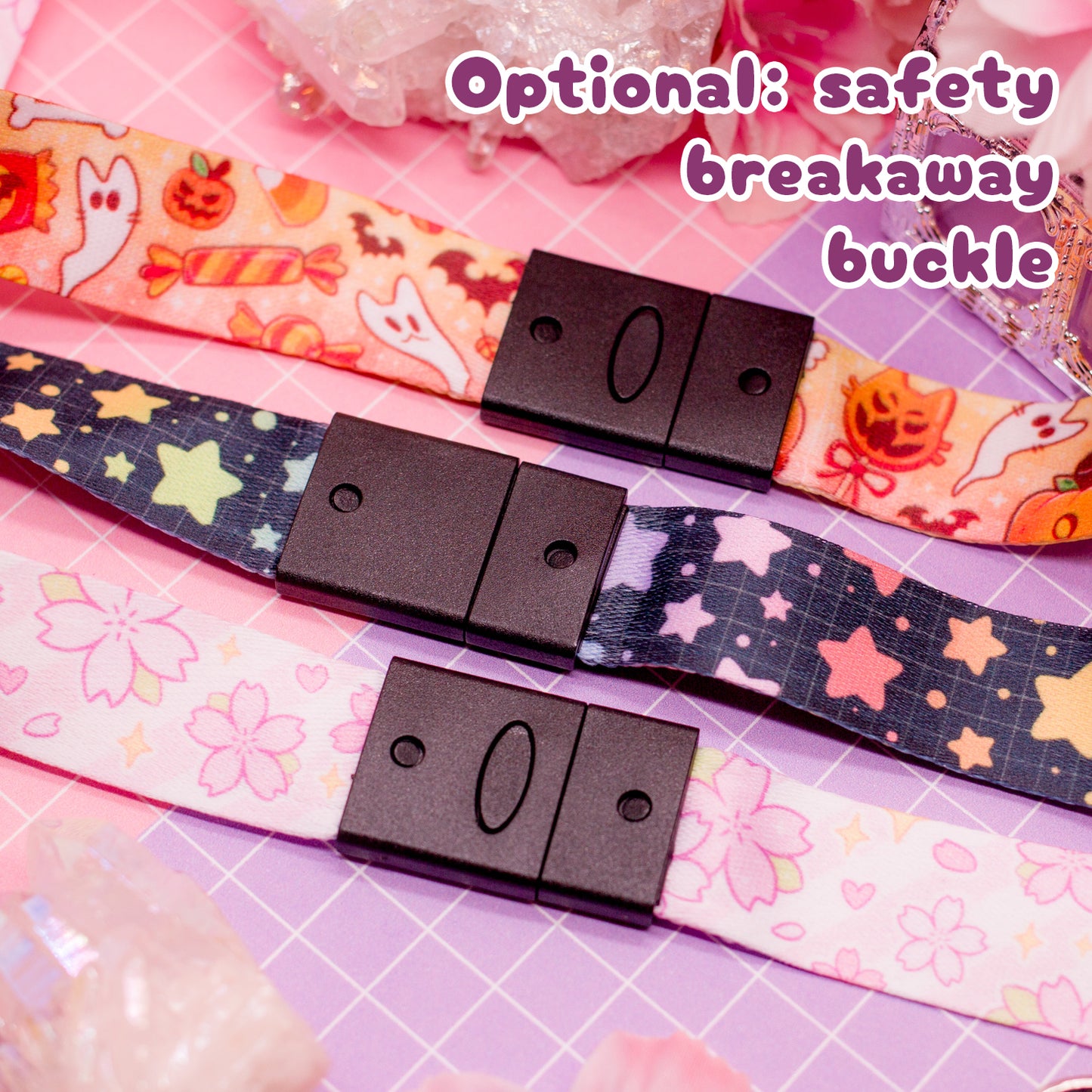 Rainbow Stars - colourful starry lanyard with lobster clasp