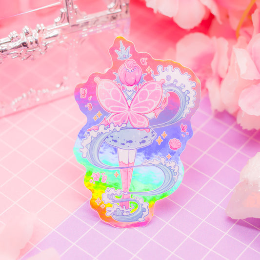 Water Fairy - holographic vinyl sticker