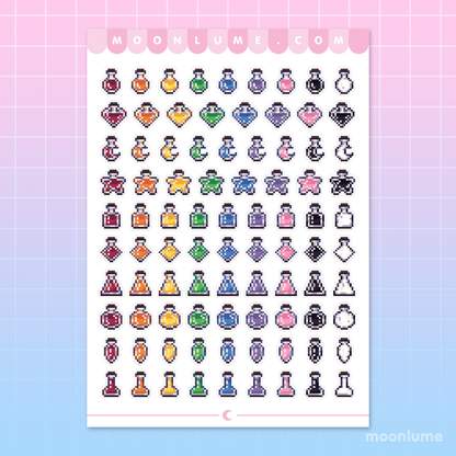 Pixel Potions - matte vinyl sticker sheet