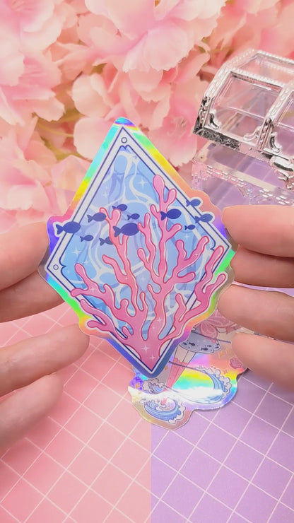 Water Fairy - holographic vinyl sticker