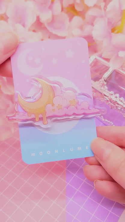 Starry Cloud acrylic hair clip (with glitter!)