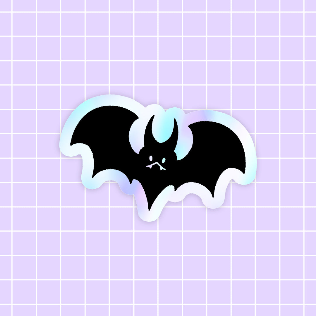 Halloween Bat sticker - holographic vinyl
