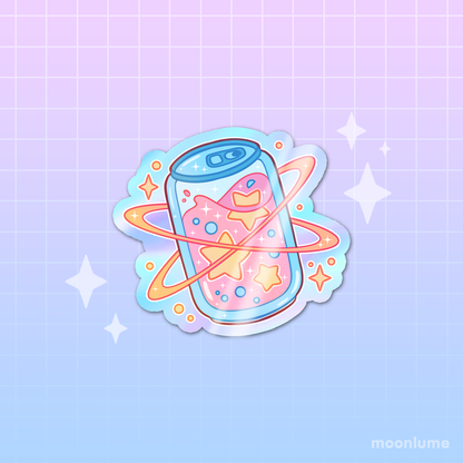 Cosmic Soda - holographic vinyl sticker