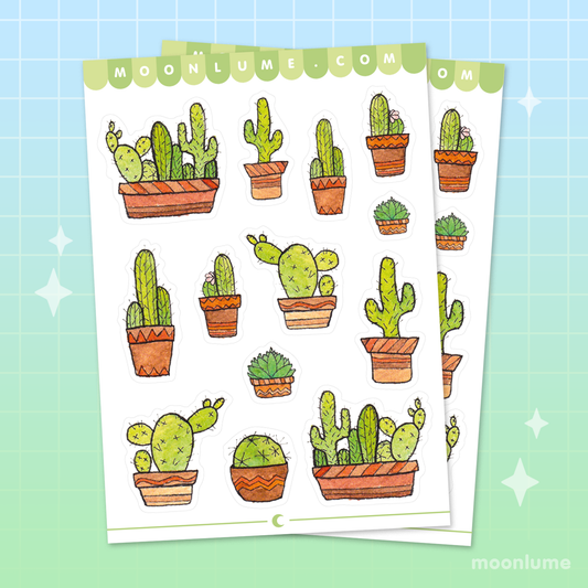 Cacti, cactus! - matte vinyl sticker sheet