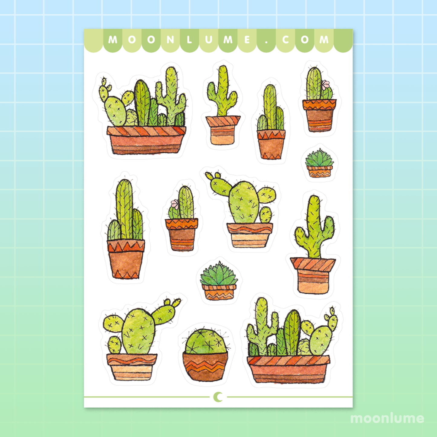 Cacti, cactus! - matte vinyl sticker sheet