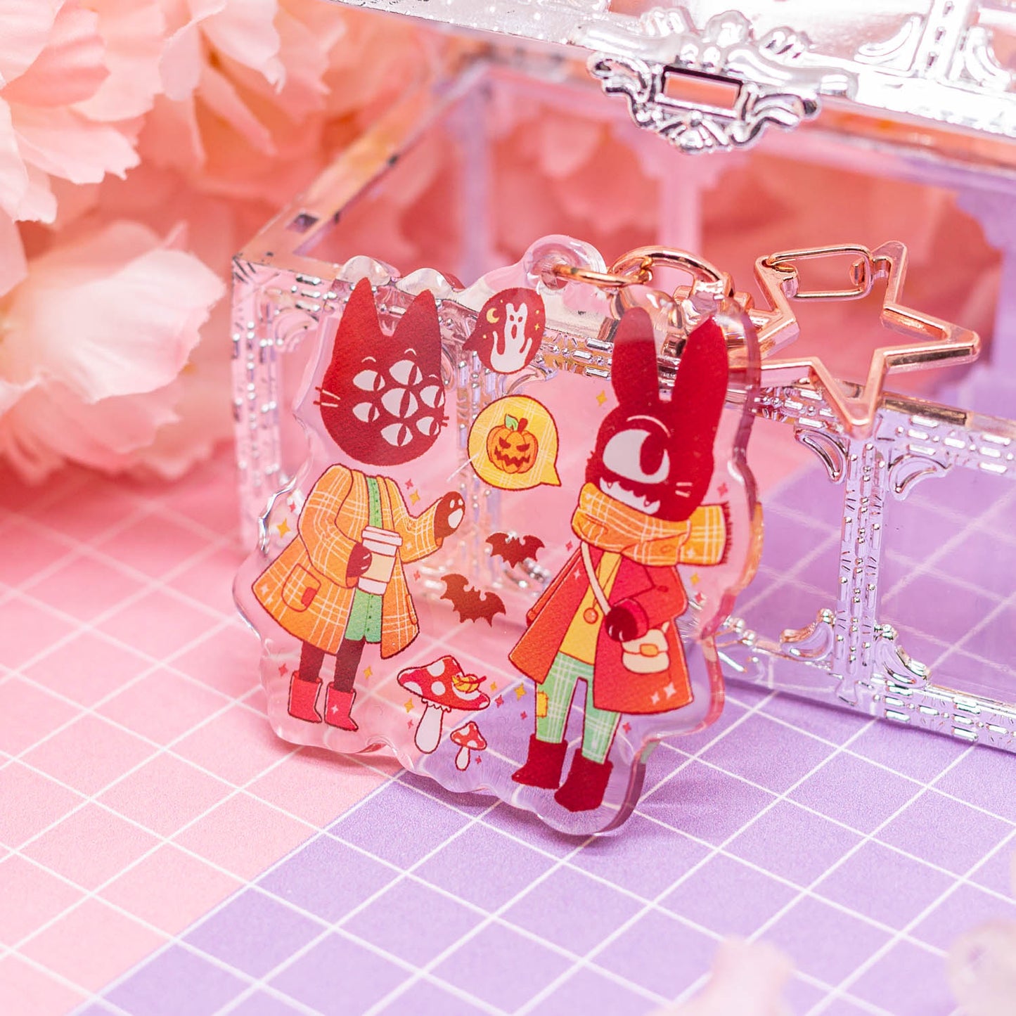 Spooky Town - Spooky Friends acrylic charm / keychain