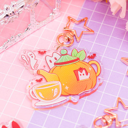 Spooky Town - Pumpkin Tea acrylic charm / keychain