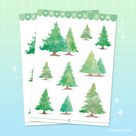 Within the Forest, Pine Trees - matte vinyl sticker sheet