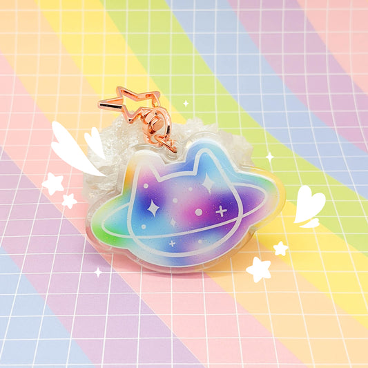MEOWTER SPACE - Planet Cat acrylic charm / keychain